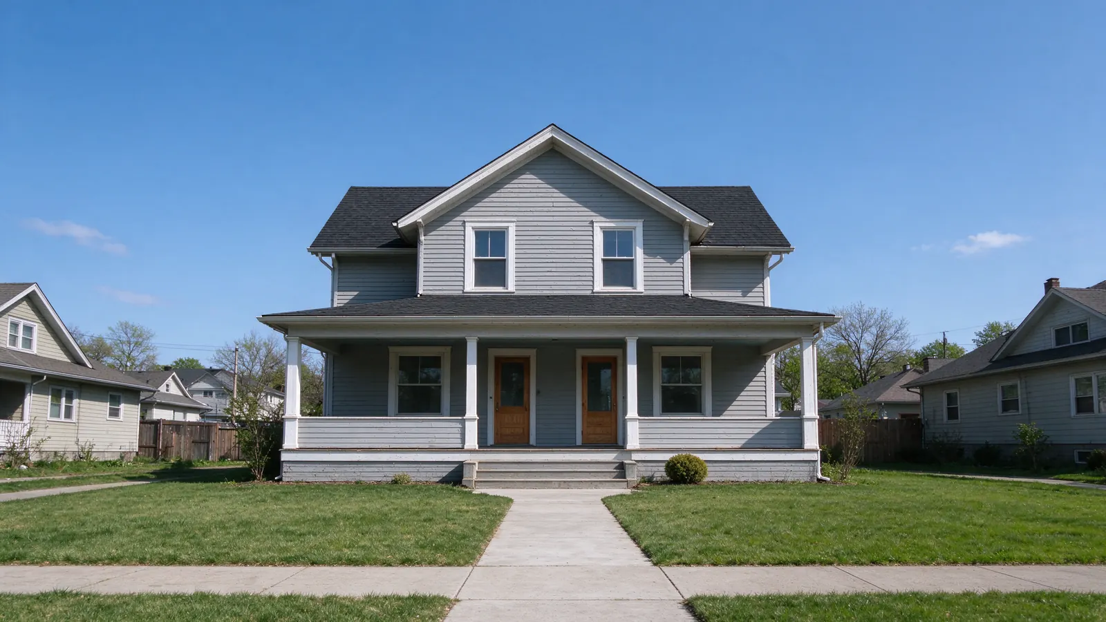 Early twentieth-century wood-frame house with clapboard siding and a front porch in Forest Park, Illinois.